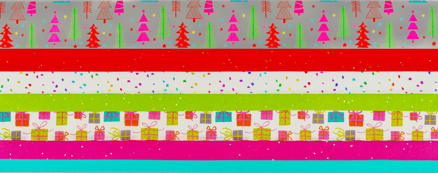 Premium Mid Century Modern Pink Christmas Tissue