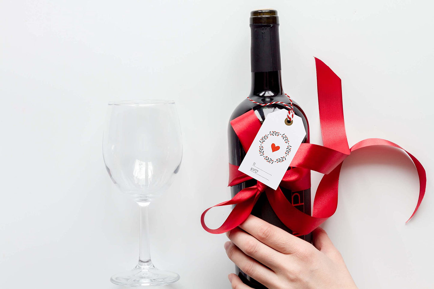 24 Red White and Blue Gift Wrap Tags (Red White Blue Tags with Red String)