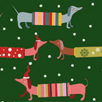 Holiday Dachshunds Wrapping Paper Eight 20 x 30 Inch Gift Wrap Sheets