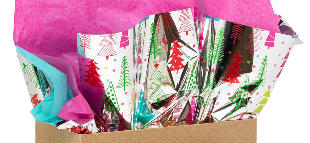 Premium Mid Century Modern Pink Christmas Tissue