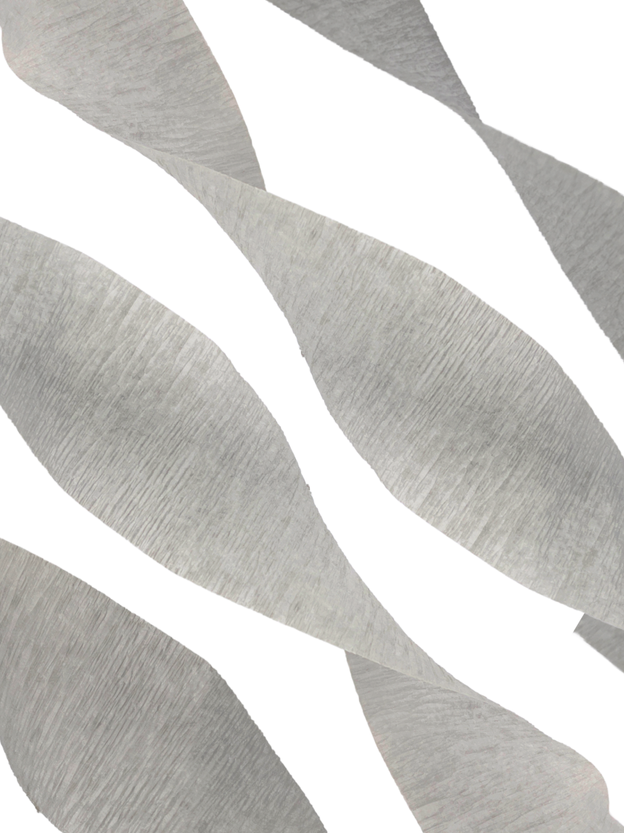 5 Rolls Dove Gray Crepe Paper Streamers