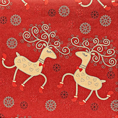 Mistletoe-Reindeer-SodaShoppe Wrapping Paper Set with 3 Rolls and Matching Gift Tags