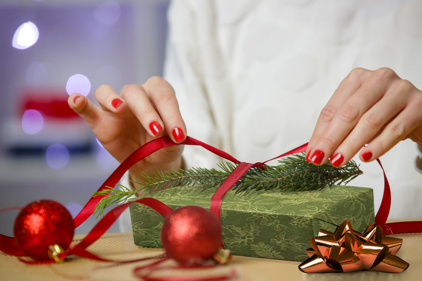 Mistletoe Wrapping Paper: 1 roll 30 inches wide by 15 feet long