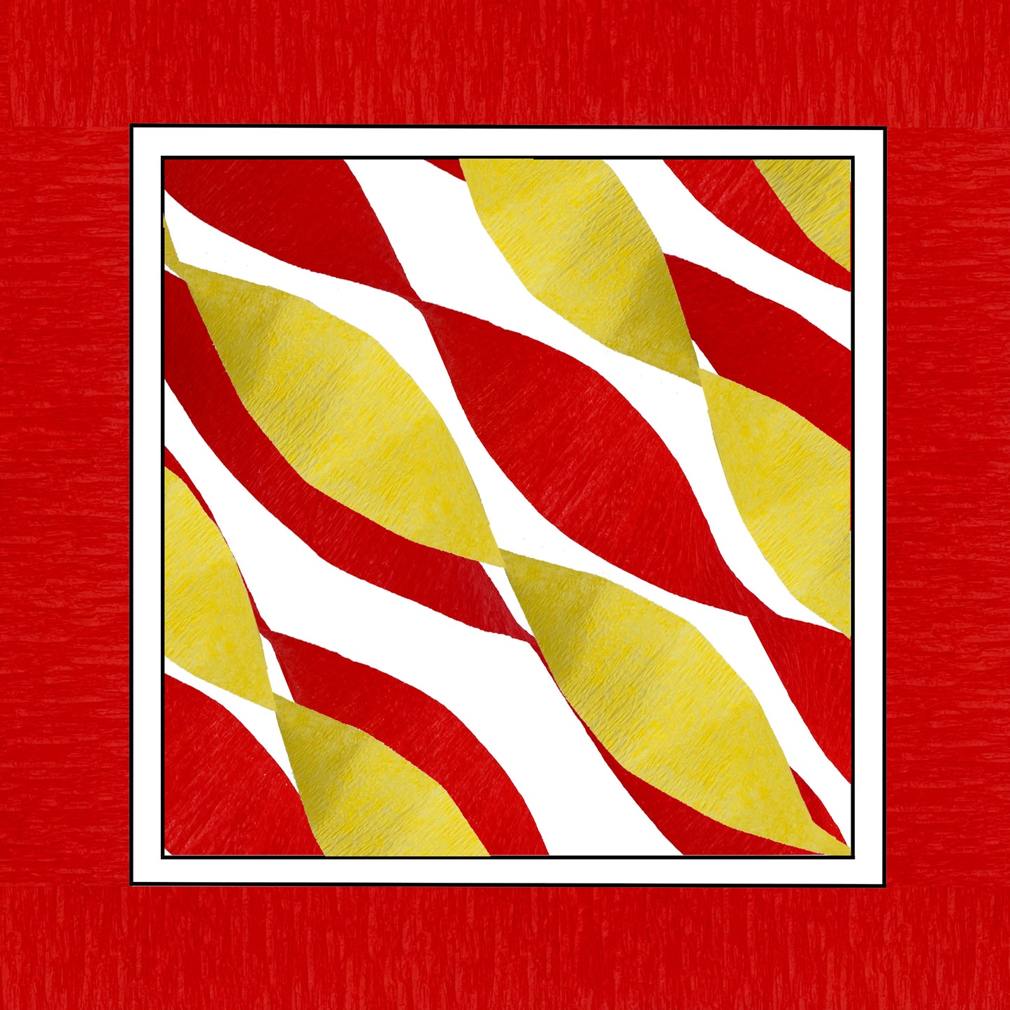 Holiday Red and Buttercup Yellow Crepe Paper Streamers 6 Rolls