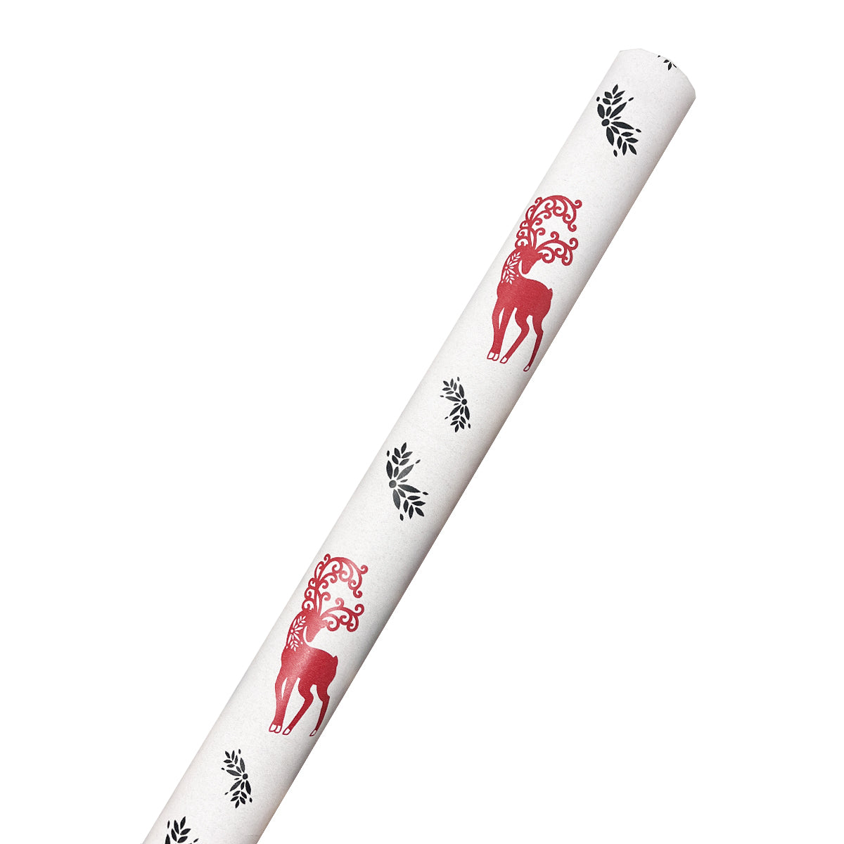 Majestic Wrapping Paper with Red and Black Reindeer 1 roll 30 inches x 10 feet