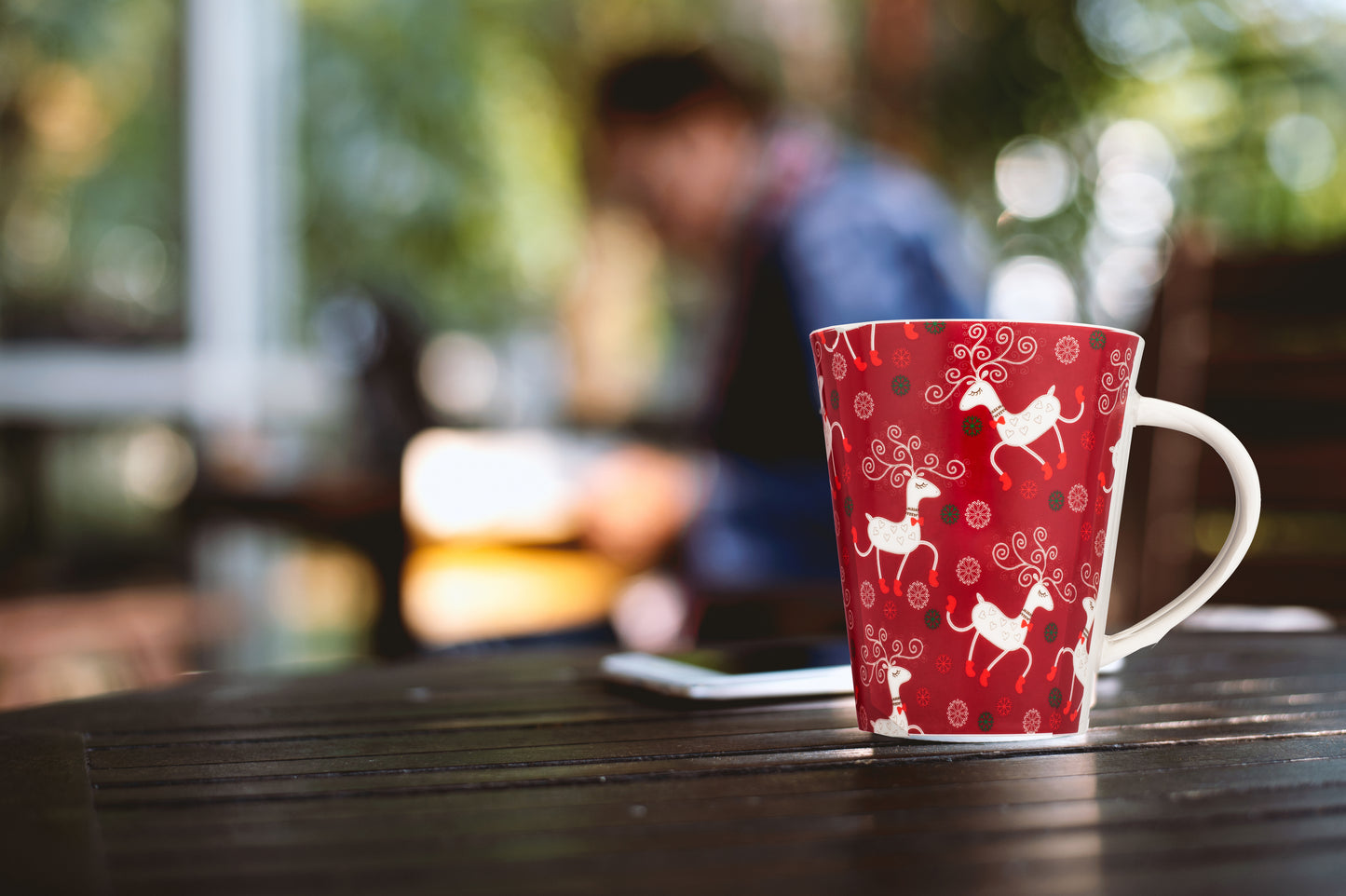 Gift Wrapped Vintage Reindeer Coffee Mug