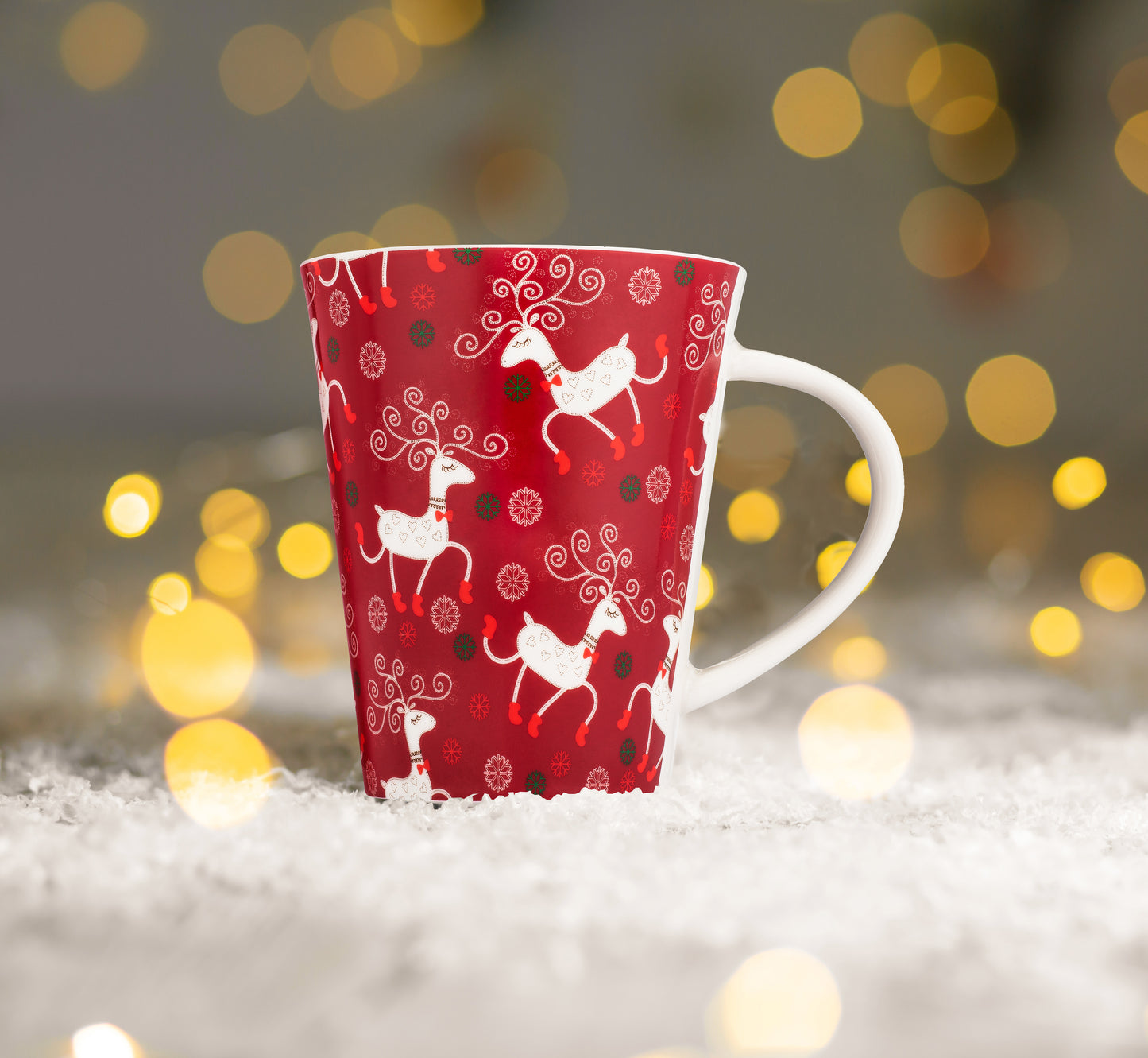 Gift Wrapped Vintage Reindeer Coffee Mug