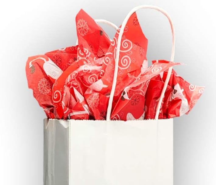 Retro Printed Kraft Tissue Paper for Vintage Christmas Gift Wrapping