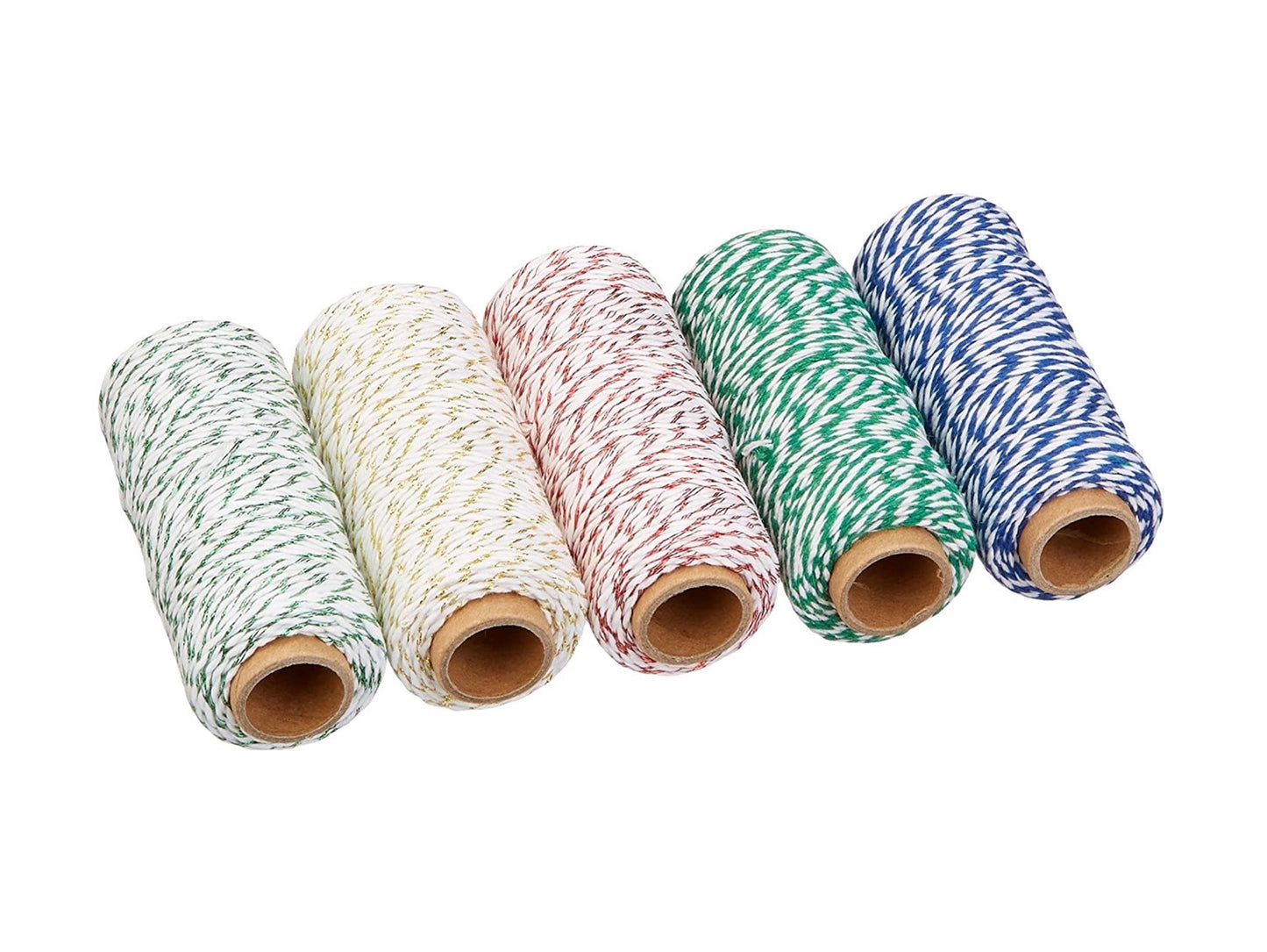 Premium Christmas Baker’s Twine Set with Metallic Foil – 5-Pieces 250 Yards of Holiday Cheer!
