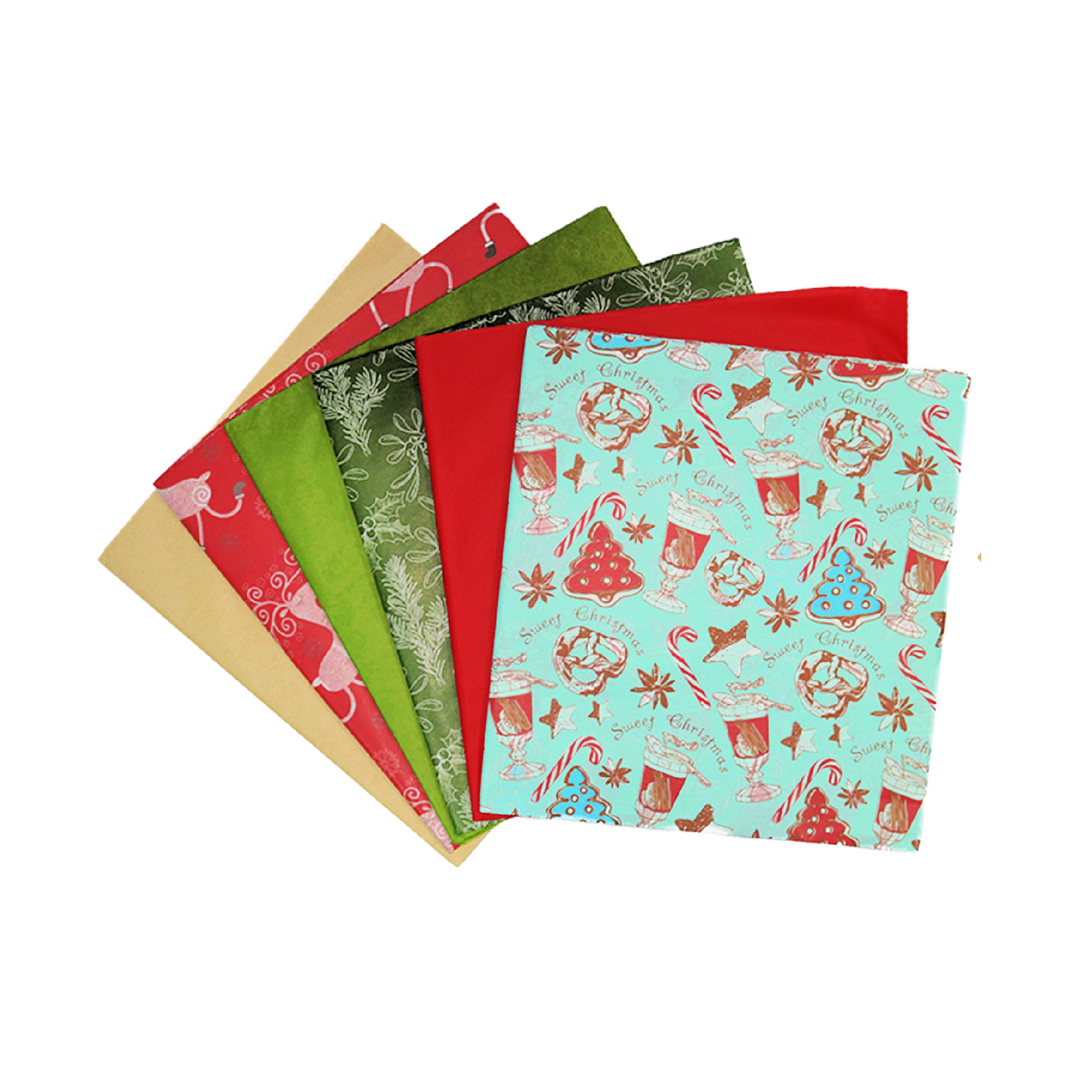 Retro Printed Kraft Tissue Paper for Vintage Christmas Gift Wrapping