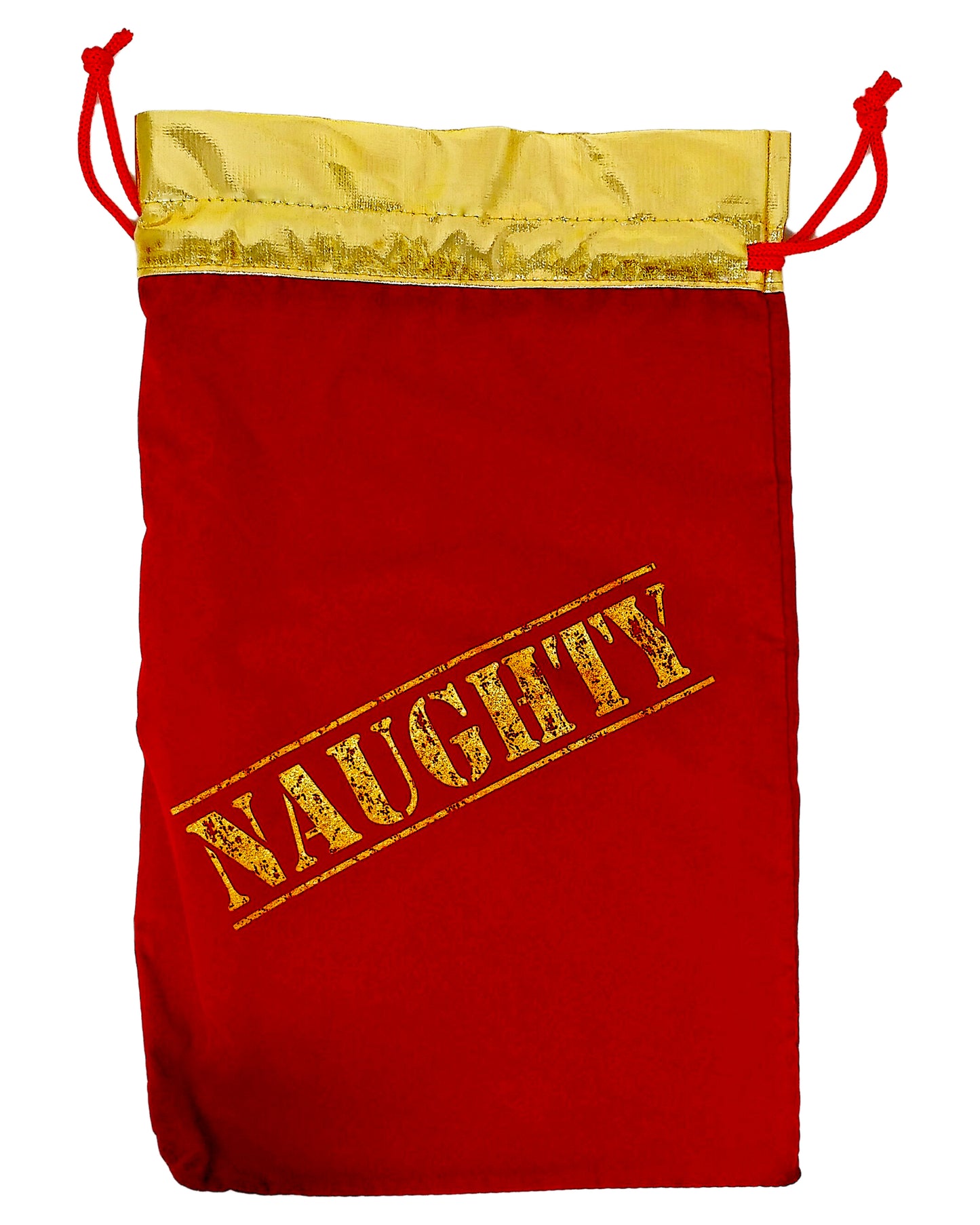 9 x 14 Inches "You've Been Naughty" Gift Bag with Drawstring Cinch
