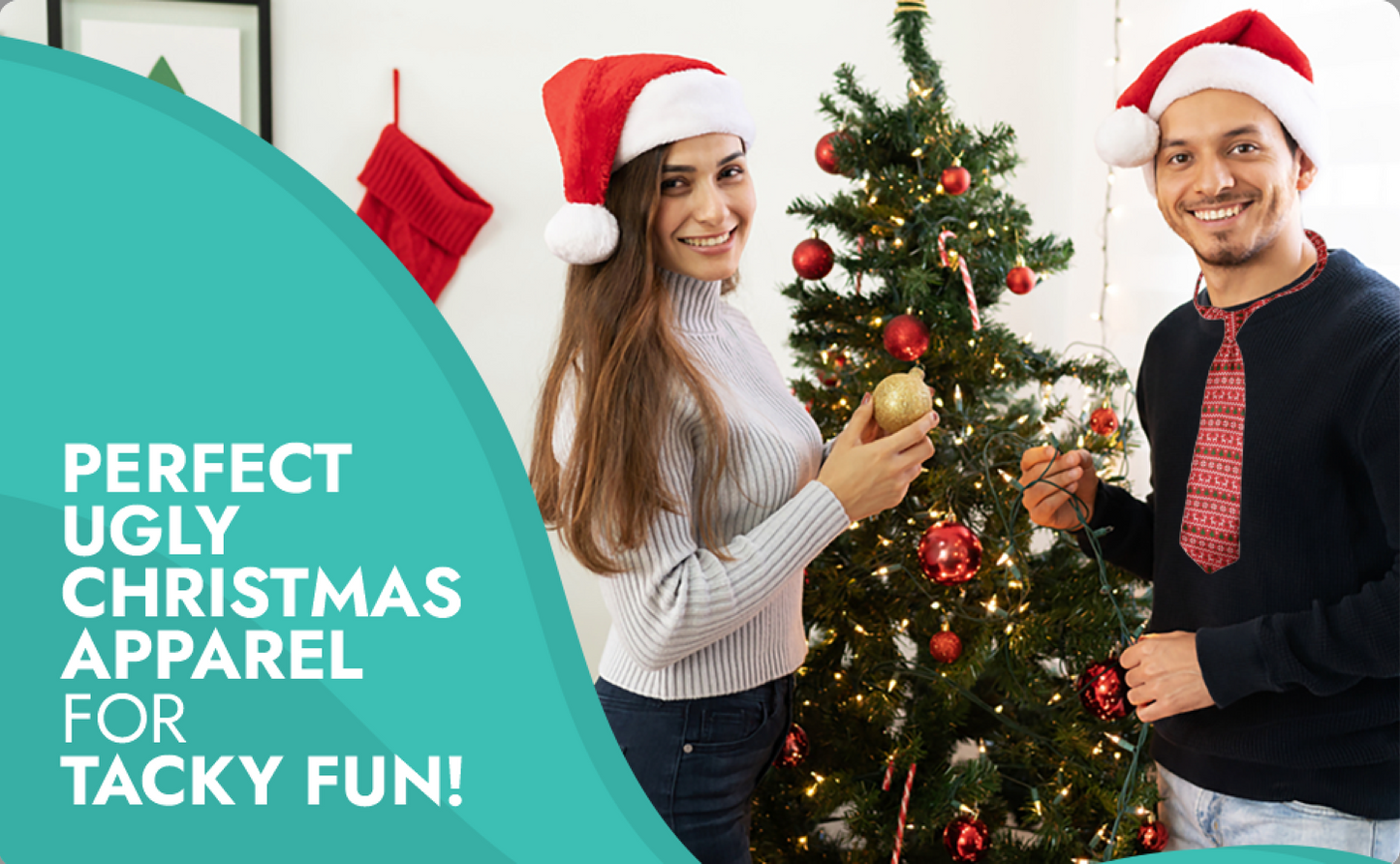 Hawaiian Christmas Santa Necktie