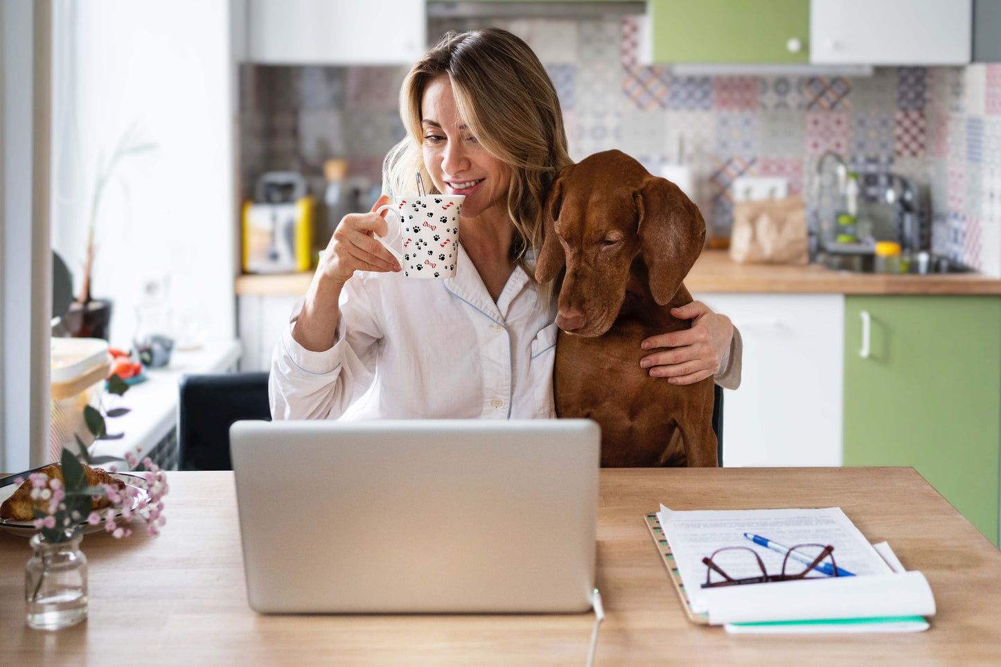 Gift Wrapped Christmas Dog Coffee Mug