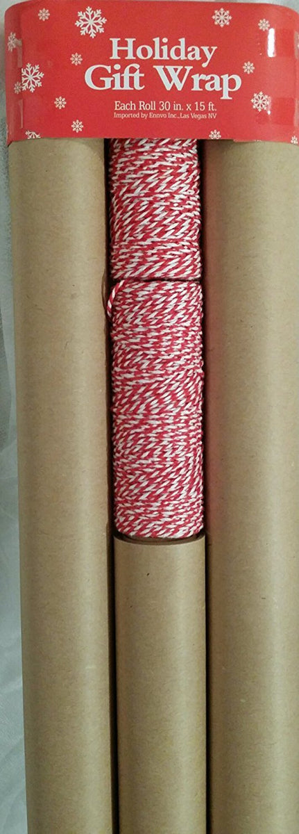 Plain Kraft Wrapping Paper/Postal Wrap (Red Bakers Twine) – Ennvo Inc.  K-Kraft® is a registered trademark owned by Ennvo Inc, a company that takes  prides in the products that it produces and