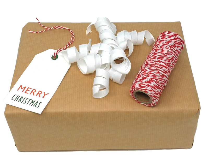 K-Kraft Vintage Prints Christmas Kraft Wrapping Paper Sets (Reindeer-Mistletoe-SodaShoppe on Brown Kraft)