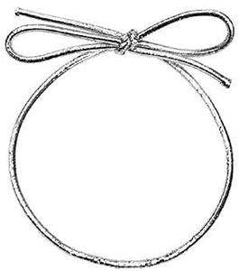 K-Kraft Stretch Loops for Crafts and Easy Gift-Wrapping, 100 Units (8 Inch, Silver)