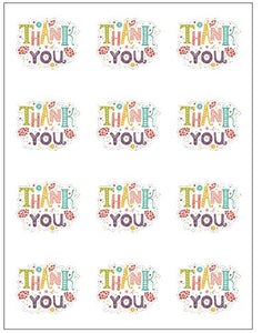 K-Kraft Thank You Sticker Seals for Envelopes or Decorative Crafts