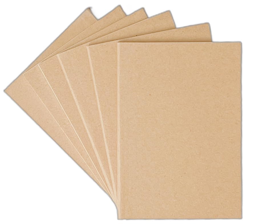 K-Kraft Mini Notebooks for Memo Taking with Kraft Paper Covers ( 4.375 x 3.125 inch Set of 6)