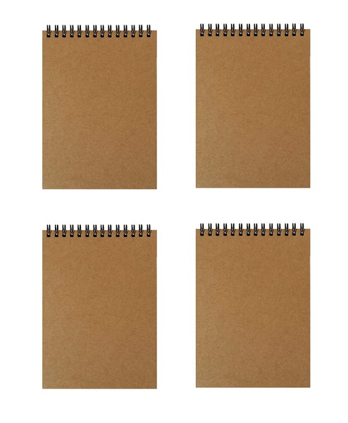 K-Kraft Steno Notebooks Kraft Paper Covers (Four 5 x 7 Notepads)