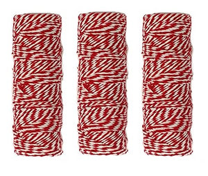 K-Kraft Gift Wrap Red Bakers Twine 3 Rolls - 120 feet each - 360 feet total