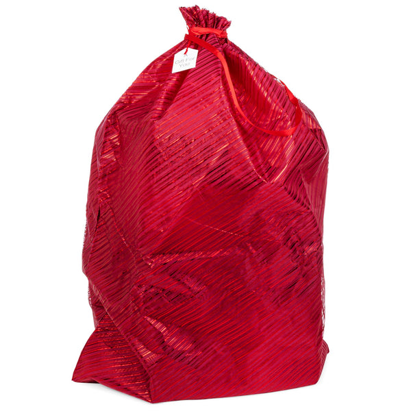 XXXL Jumbo Thick Reusable Festive Gift Bag for Oversized Presents, Festive Red 36 x 44 inches