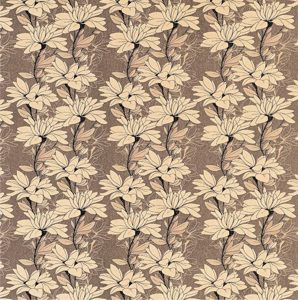 K-Kraft Elegant Christmas Wrapping Paper (Snow Birds-Deer-Ice Flowers/Printed Brown Kraft) 30" x15 Feet, 112.5 Square Feet Total with Tape and Tags