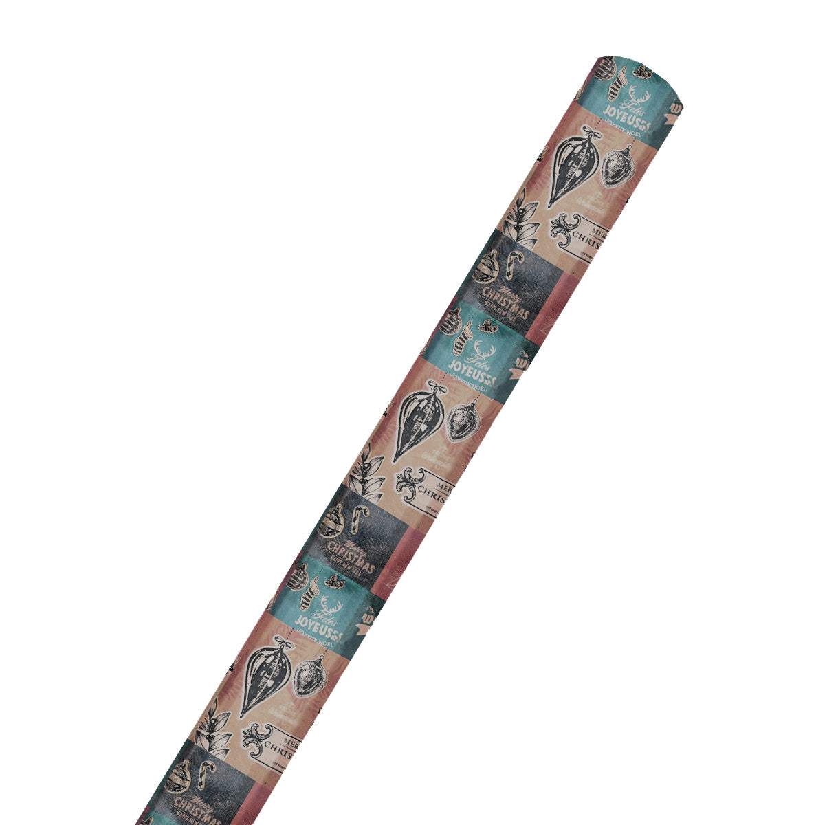 "L´hiver" Vintage Christmas Wrapping Paper 1 roll 30 Inches by 15 feet