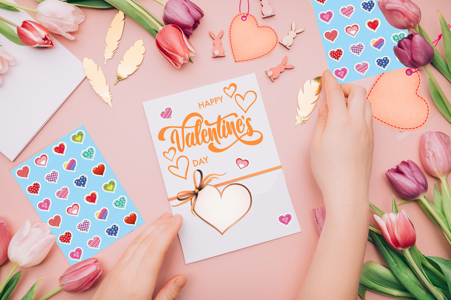 K-Kraft Heart Stickers for Kids and Classrooms - 12 Different Designs, 4 sheets