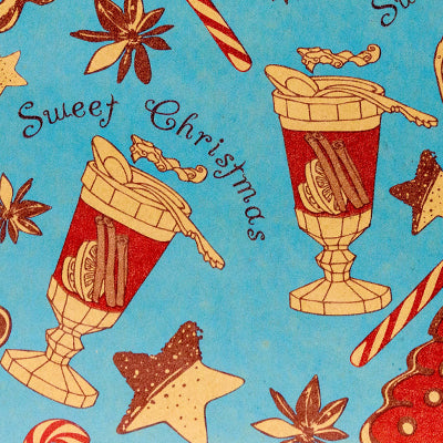 Soda Shoppe Vintage Kraft Christmas one roll 30 inches wide and 10 feet long