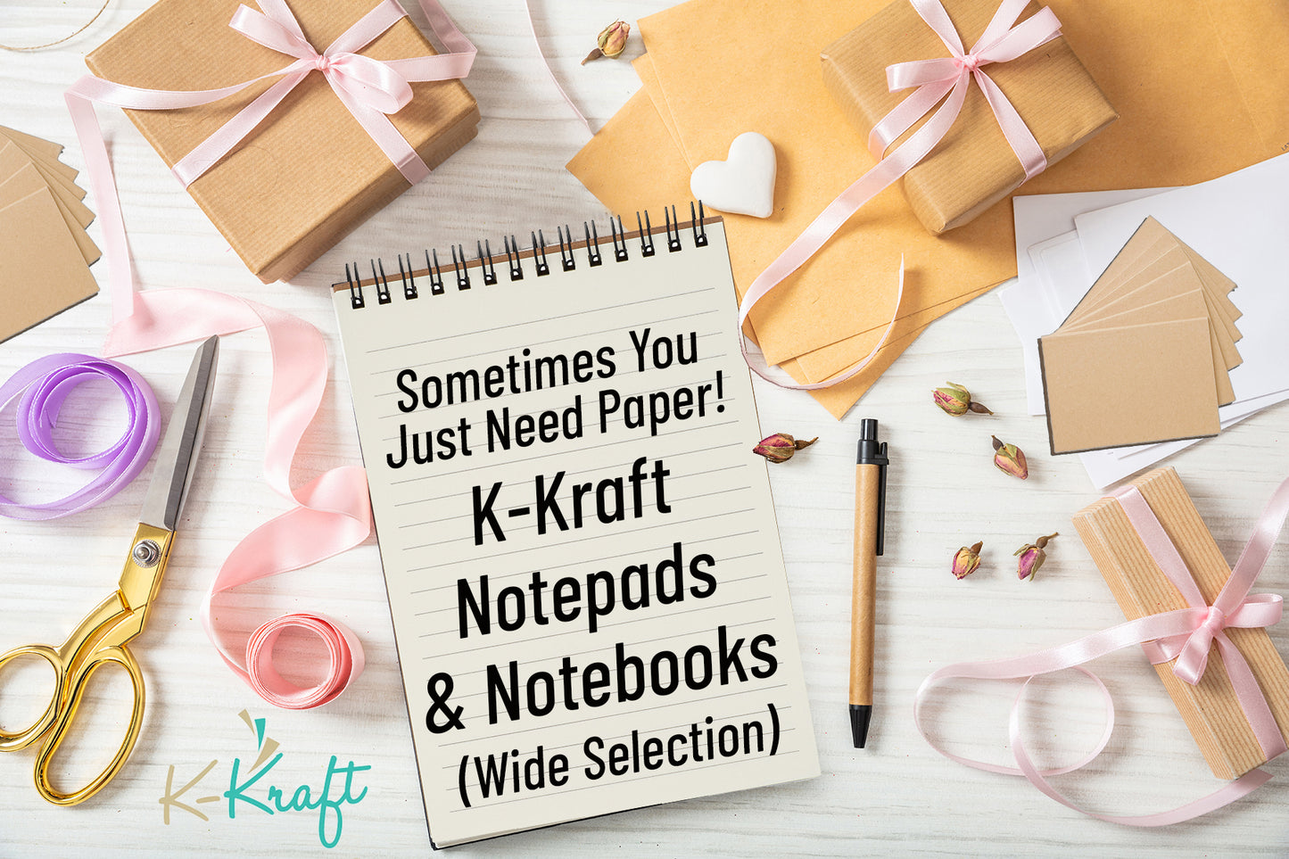 K-Kraft Mini Notebooks for Memo Taking with Kraft Paper Covers ( 4.375 x 3.125 inch Set of 6)