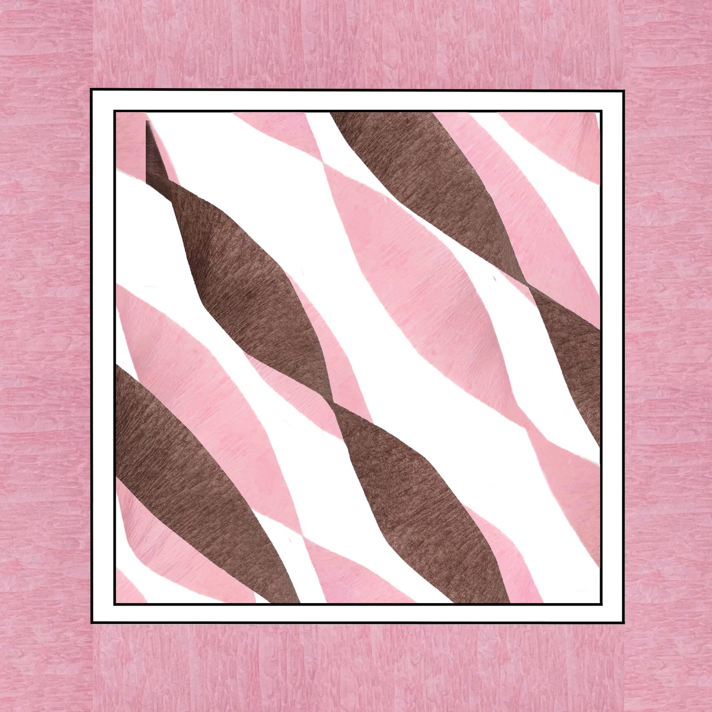 Pink and Chocolate Brown Crepe Paper Streamers 6 Rolls