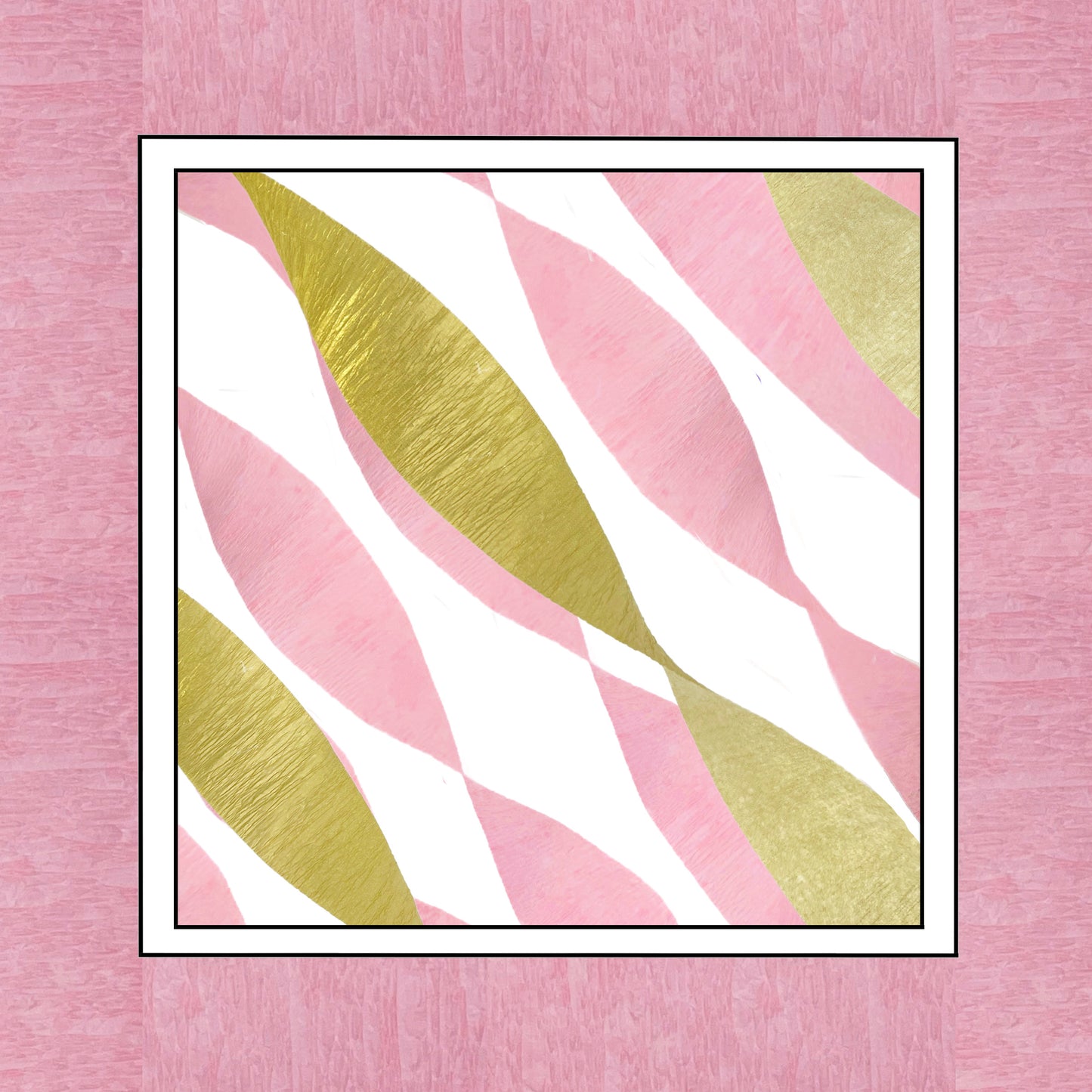 Pink and Gold Metallic Crepe Paper Streamers 6 Rolls