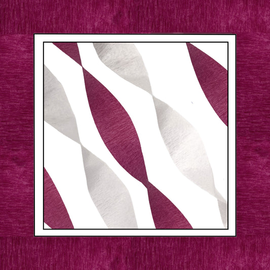 Maroon Plum and White Crepe Paper Streamers 6 Rolls