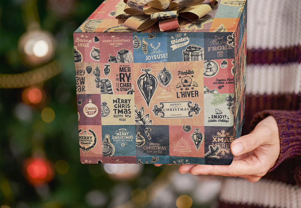 Vintage Wrapping Paper with Matching Pre-Strung Tags and Tape – K-Kraft ...
