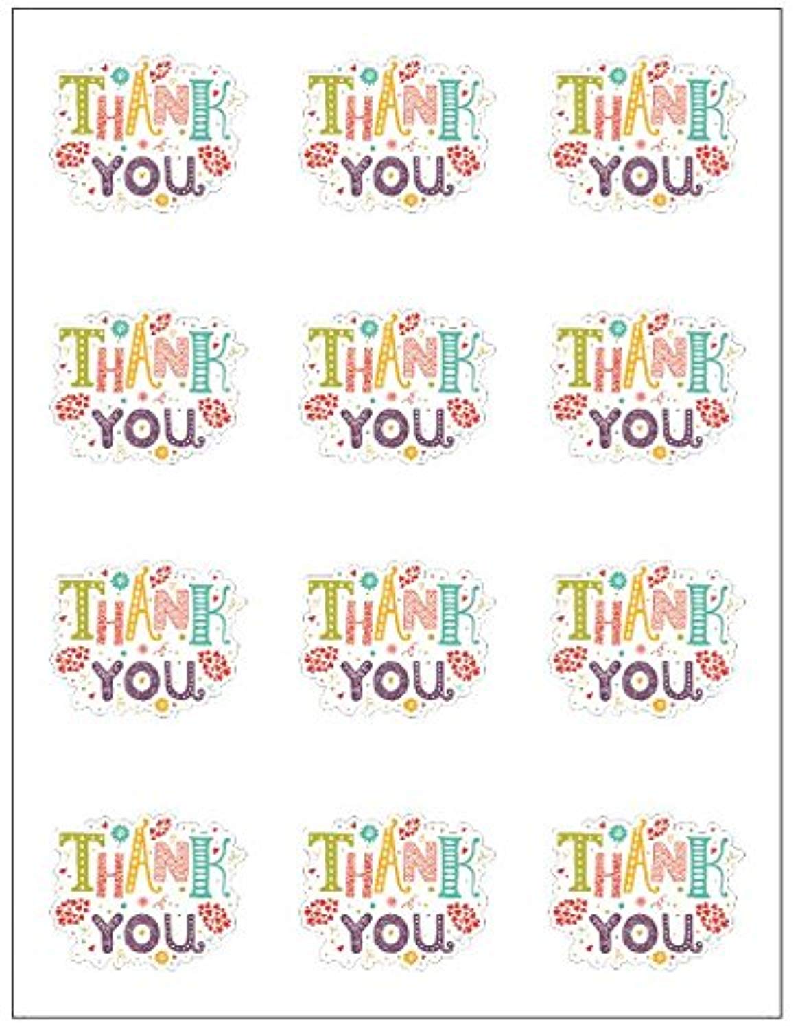 K-Kraft Sticker Seals for Envelopes or Decorative Craft Purposes (Thank You)