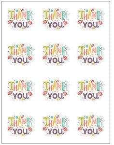 K-Kraft Sticker Seals for Envelopes or Decorative Craft Purposes (Thank You)