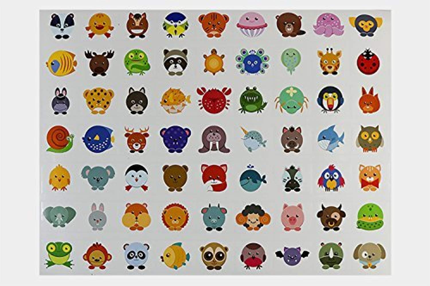 K-Kraft Sticker Seals for Envelopes or Decorative Craft Purposes (Cute Animals)