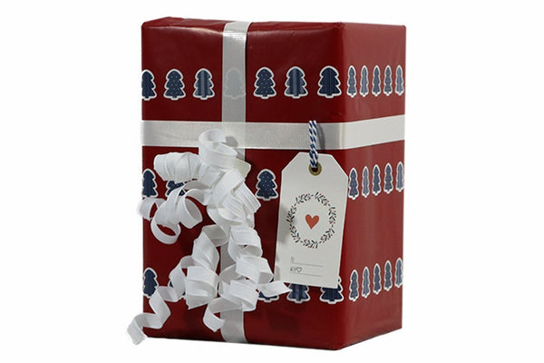 Christmas Patriotic Wrapping Paper - 4 Rolls in Red, White and Blue - 100 square feet of paper