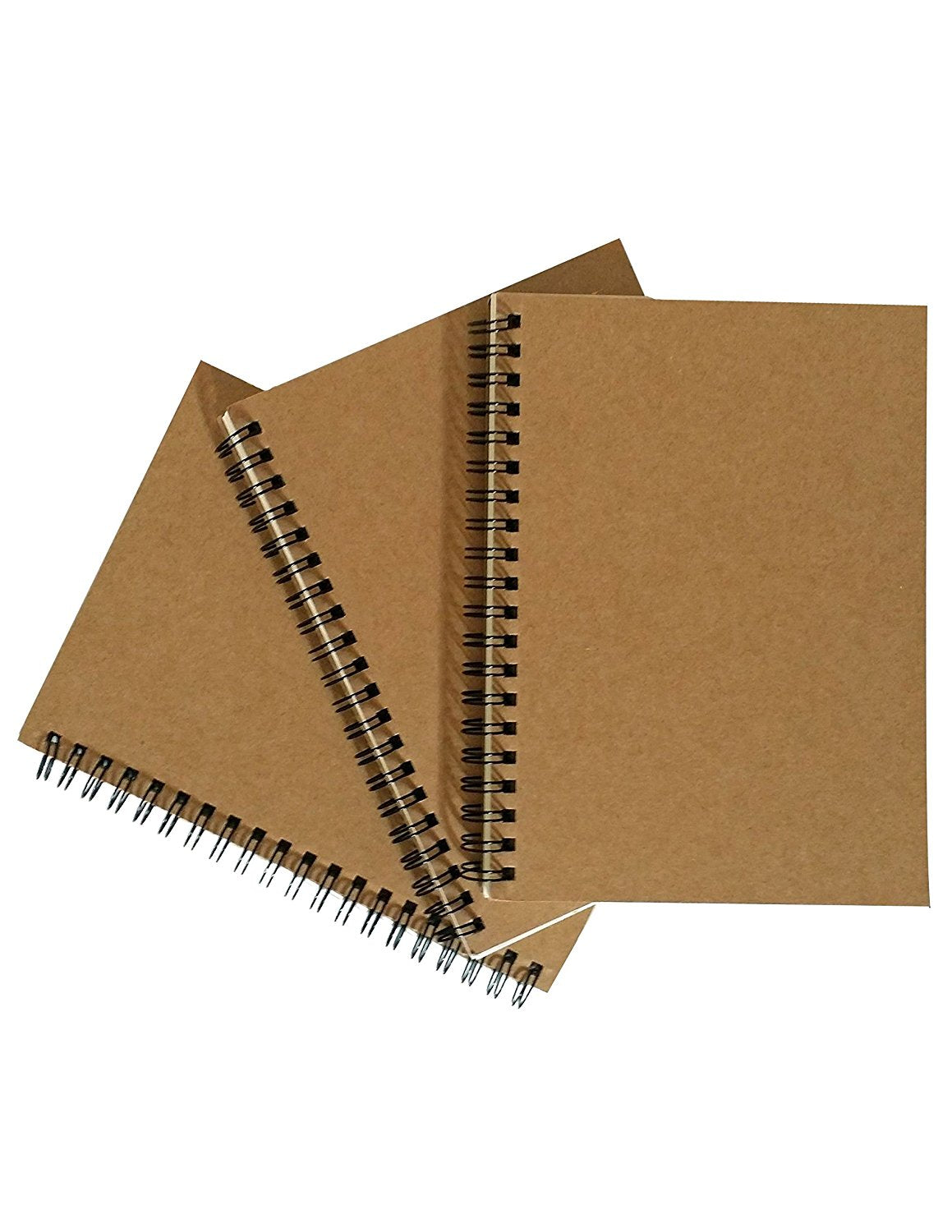 Notepads with Kraft Paper Covers (5 x 7 Notebooks Set of 3)